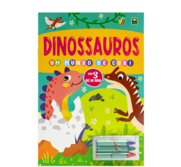 KIT UM MUNDO DE COLORIR DINO C/GIZ 1168282